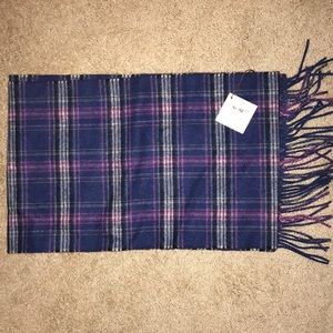 NWT purple tartan Coach scarf